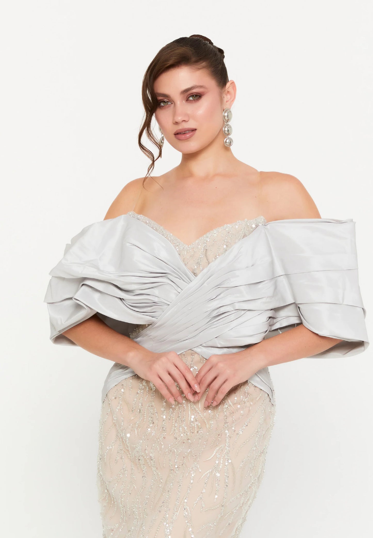 Off Shoulder Maxi Tulle Mermaid Regular Wedding Guest Dress Unit Price: €72