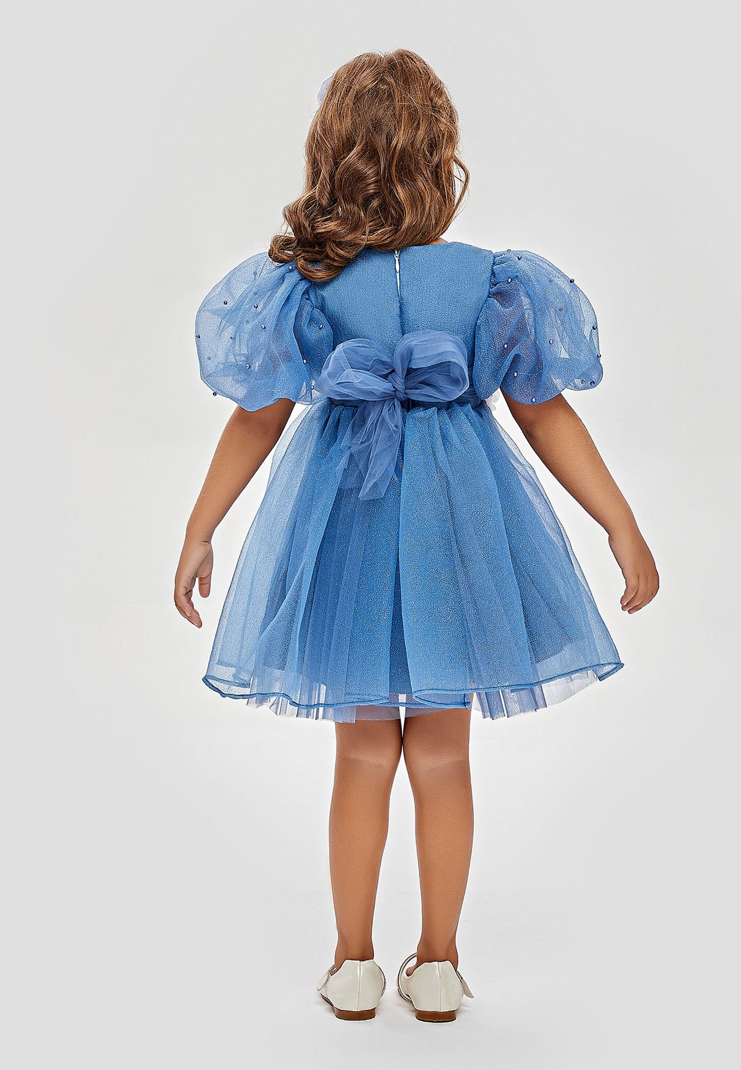 Baby Girl Short Sleeve Tulle Solid Color A - Line 3 - 7 Ages Special Occasion Dress Unit Price: €22