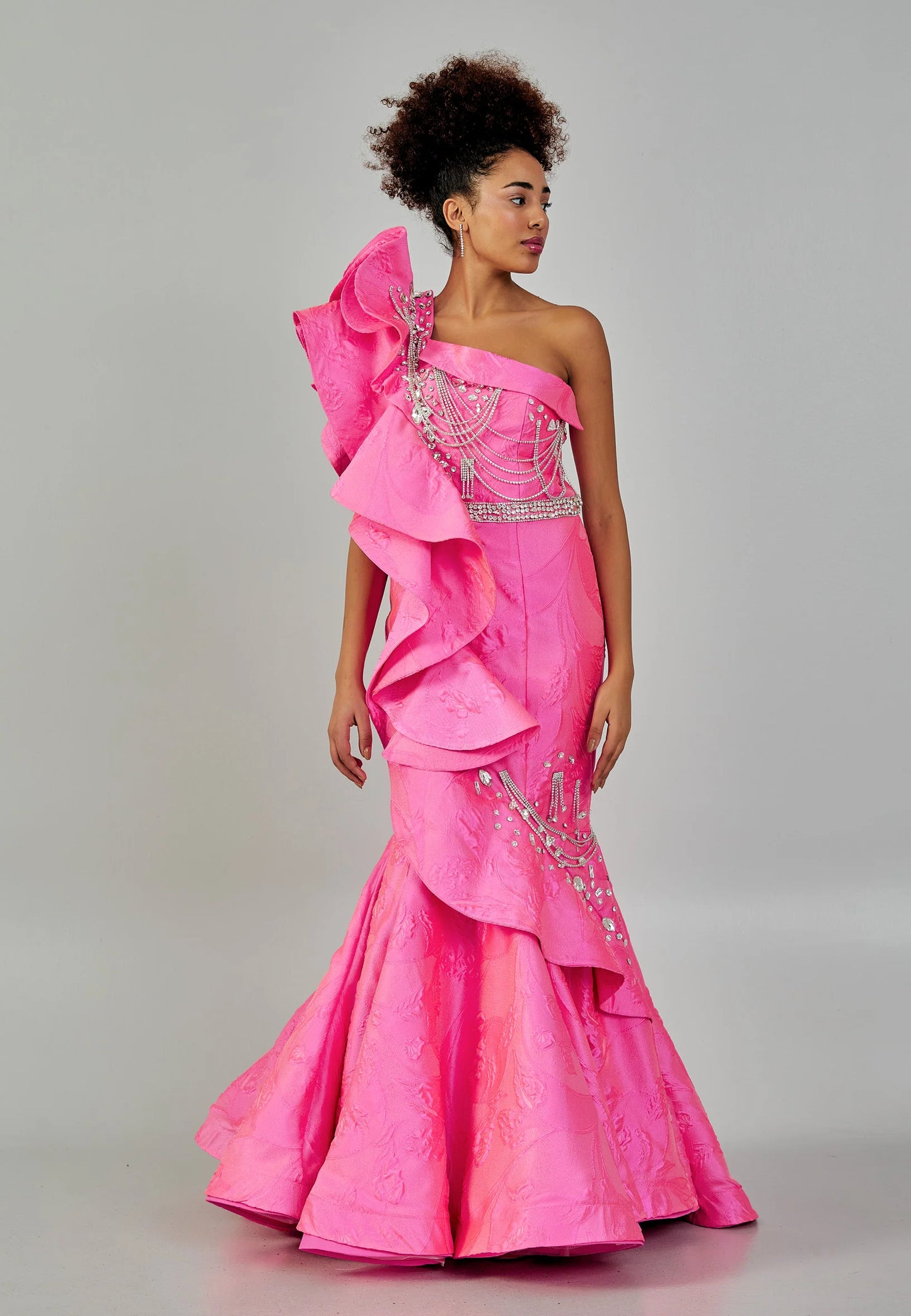 One Shoulder Maxi Polyester A - Line Regular Prom Dress Unit Price: €225