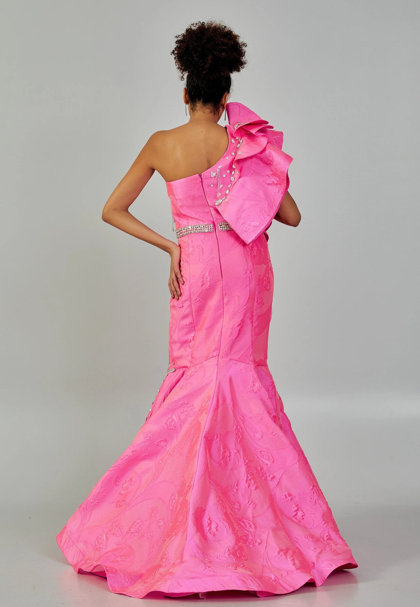One Shoulder Maxi Polyester A - Line Regular Prom Dress Unit Price: €225