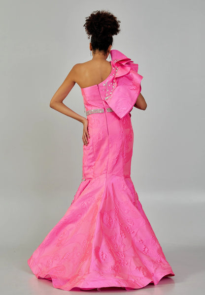 One Shoulder Maxi Polyester A - Line Regular Prom Dress Unit Price: €225