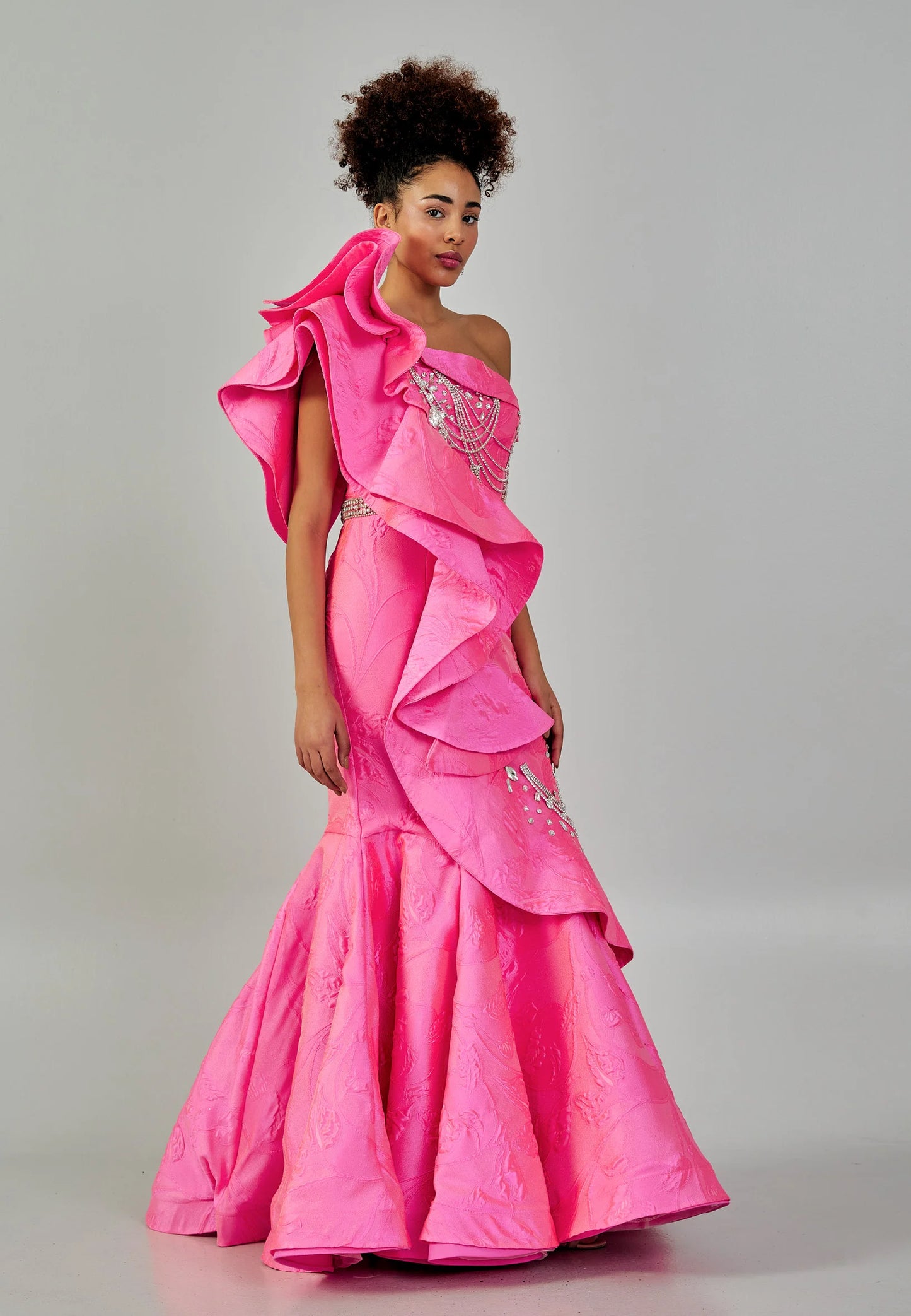 One Shoulder Maxi Polyester A - Line Regular Prom Dress Unit Price: €225