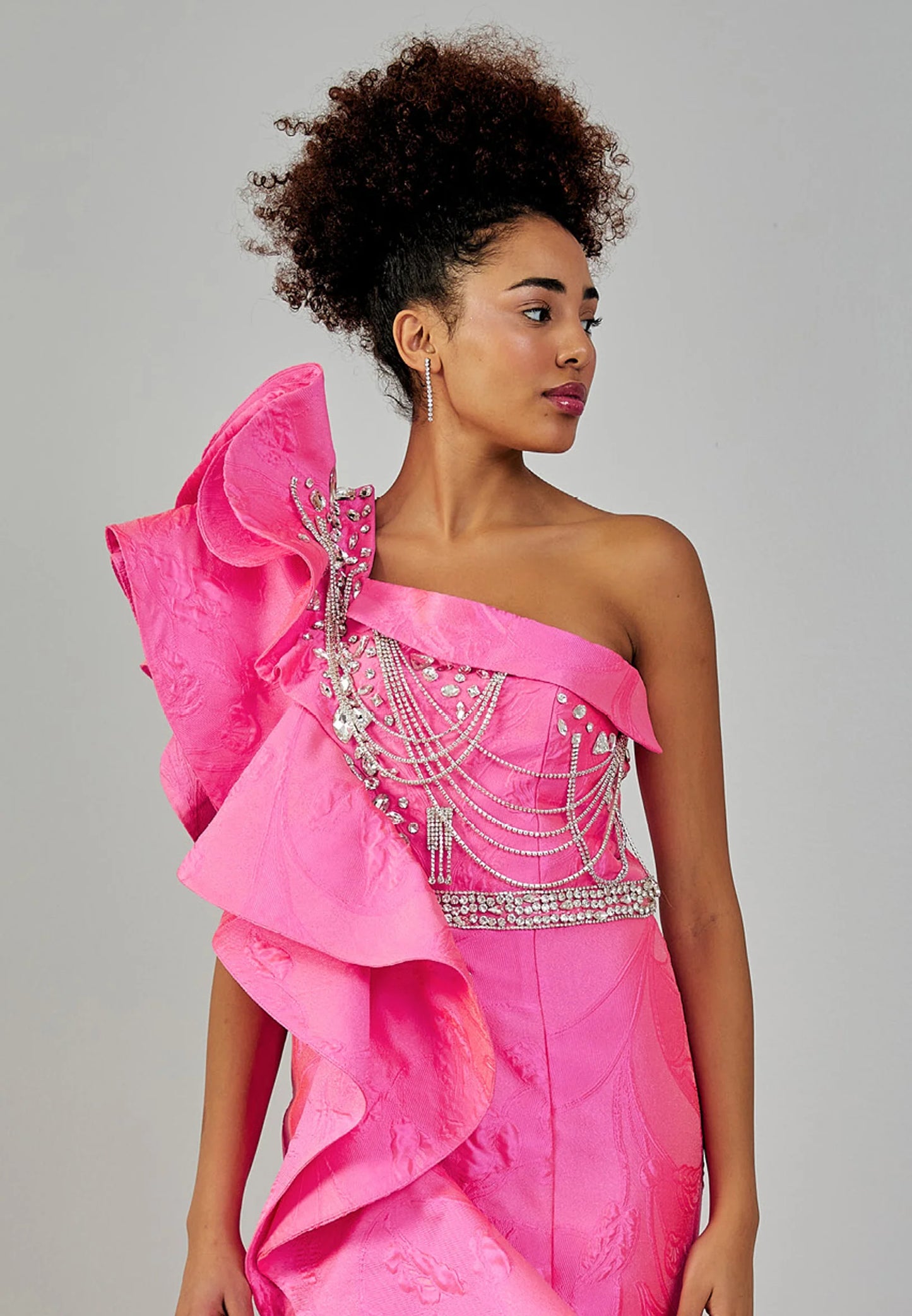 One Shoulder Maxi Polyester A - Line Regular Prom Dress Unit Price: €225