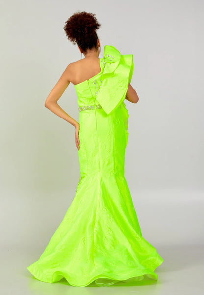 One Shoulder Maxi Polyester A - Line Regular Prom Dress Unit Price: €225