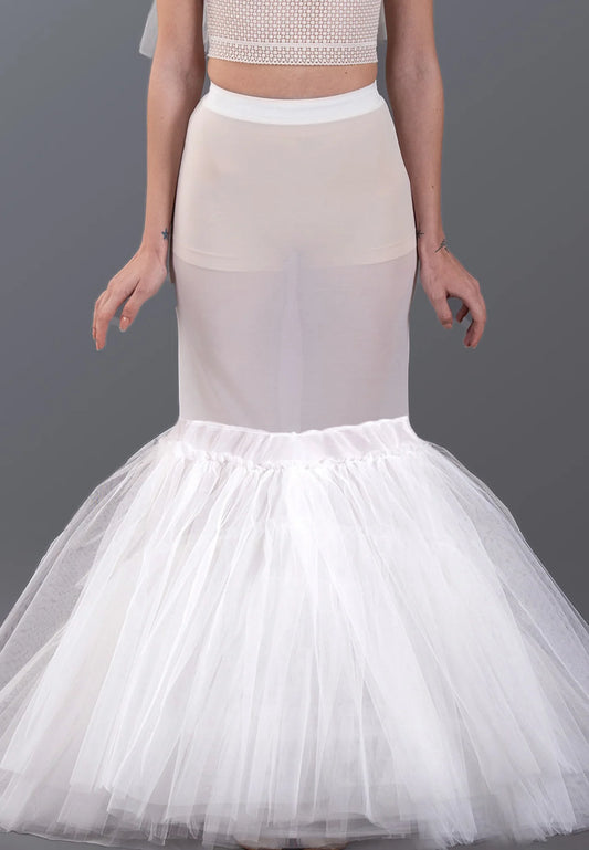 2 Hoops Tulle Without Flounce Fish Cut Petticoat Unit Price: €25