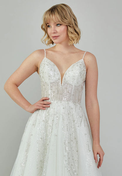 Sleeveless Maxi Tulle Regular Wedding Dress Unit Price: €210