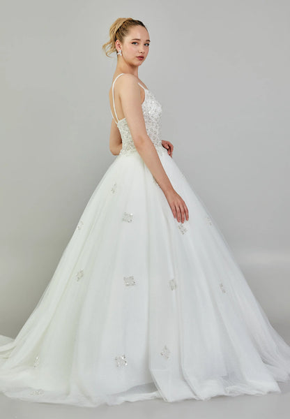 Sleeveless Maxi Tulle Regular Wedding Dress Unit Price: €230