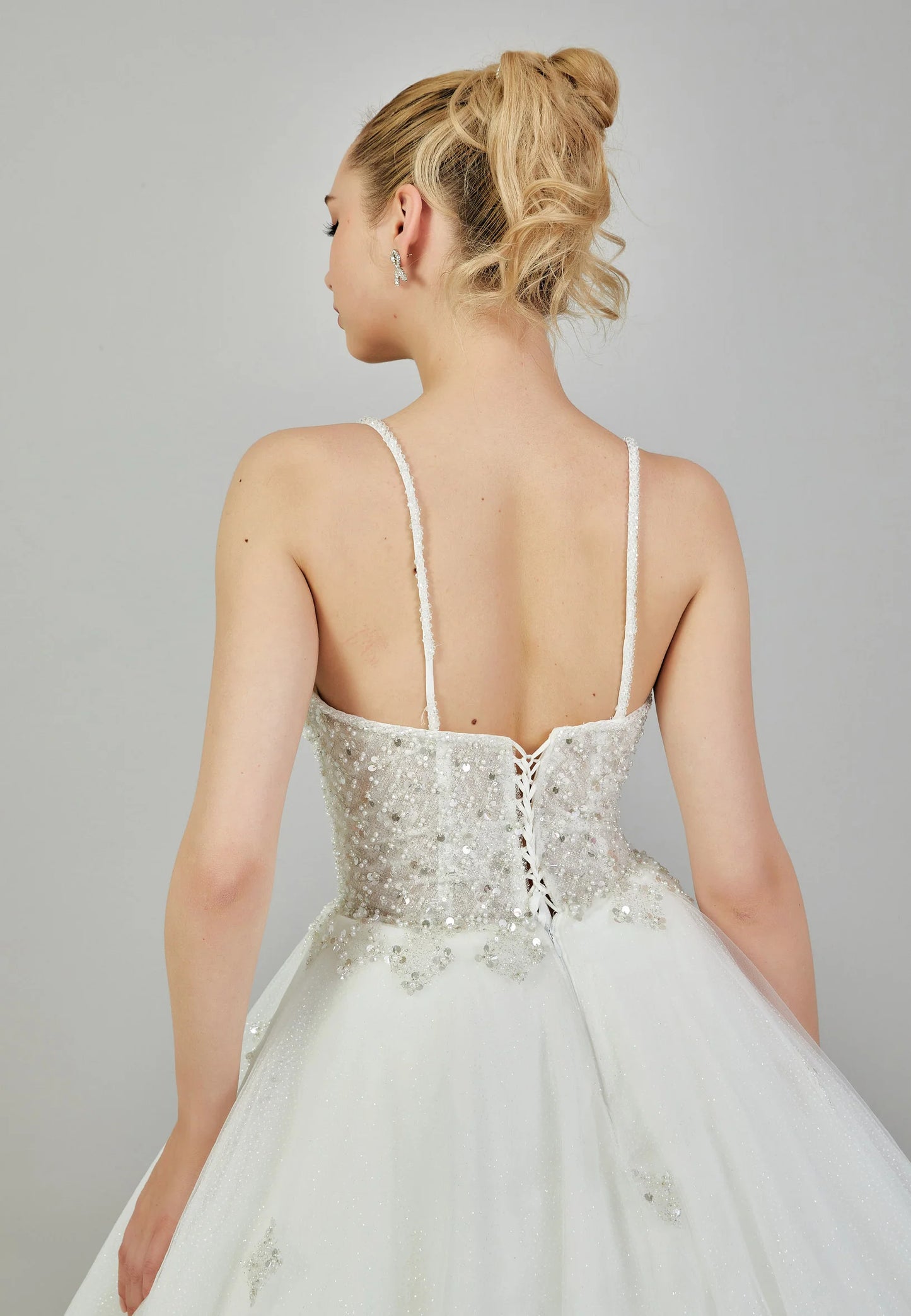 Sleeveless Maxi Tulle Regular Wedding Dress Unit Price: €230