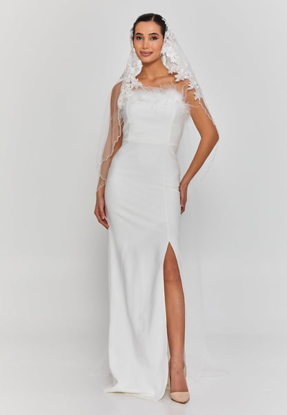 Floral Single Tier Tulle Veil ( 3*1,5 mt ) Unit Price: €28