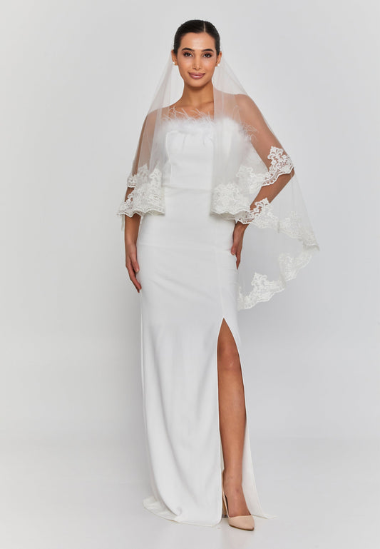 Lace Double Tier Tulle Veil (1,80 mt) Unit Price: €25