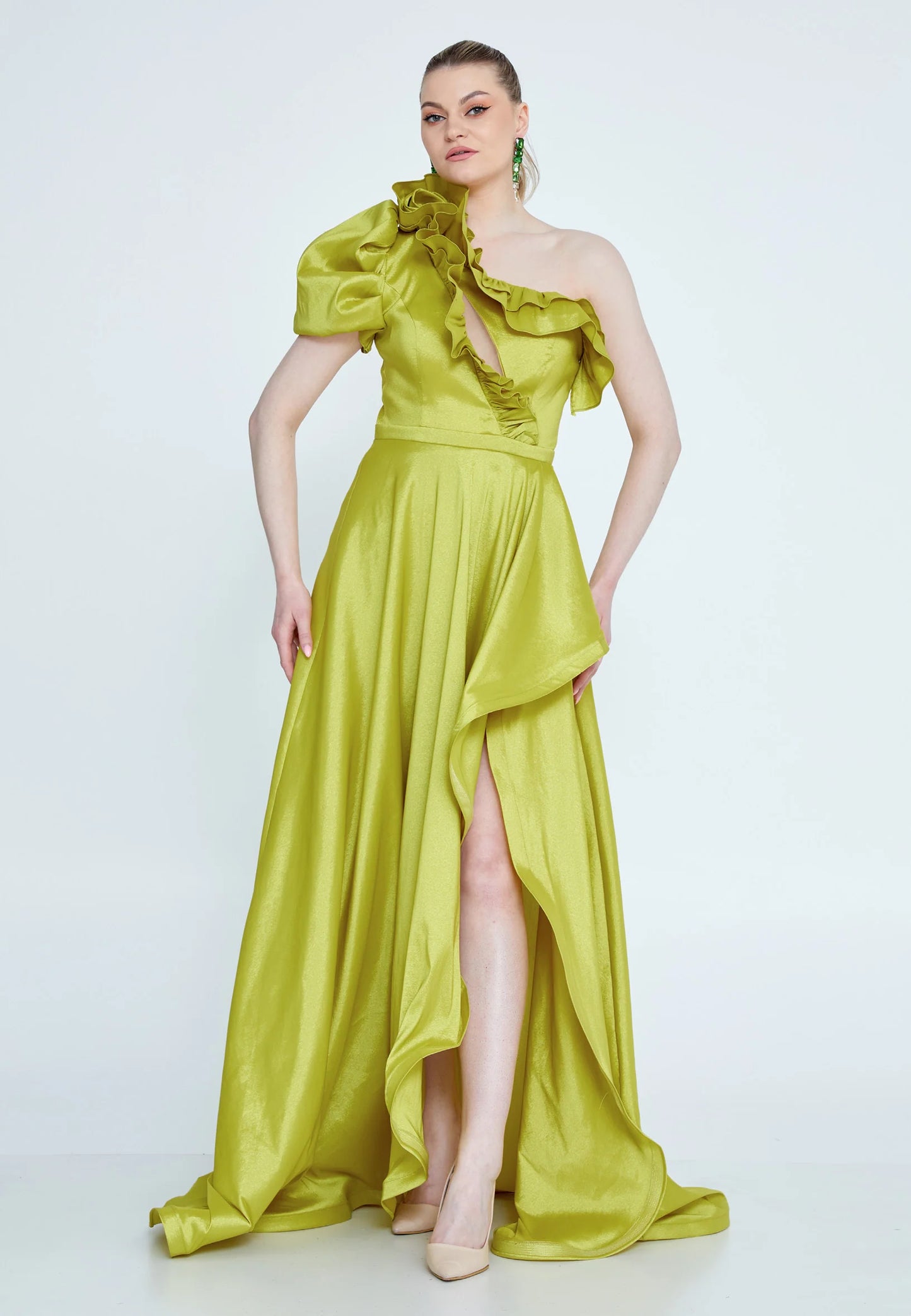 One Shoulder Maxi Polyester A - Line Regular Wedding Guest Dress Unit Price: €38