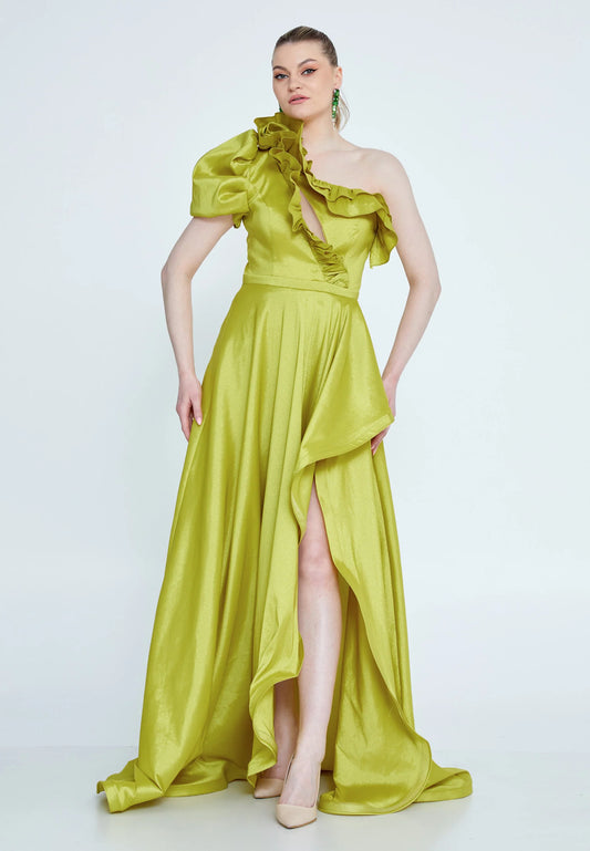One Shoulder Maxi Polyester A - Line Regular Wedding Guest Dress Unit Price: €38