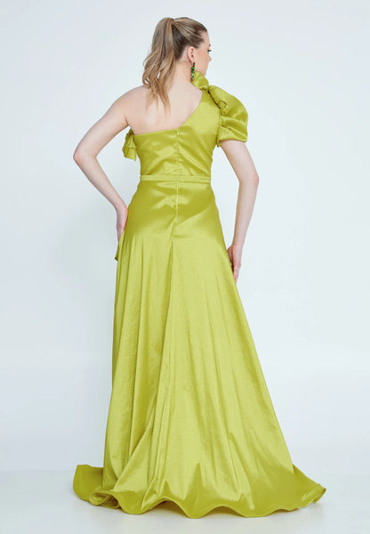 One Shoulder Maxi Polyester A - Line Regular Wedding Guest Dress Unit Price: €38