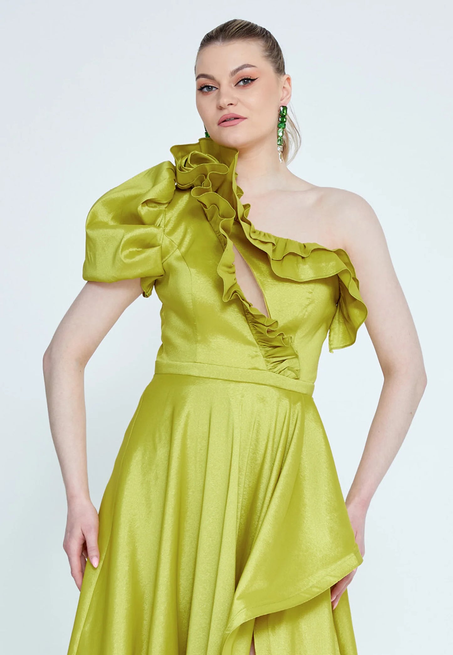 One Shoulder Maxi Polyester A - Line Regular Wedding Guest Dress Unit Price: €38