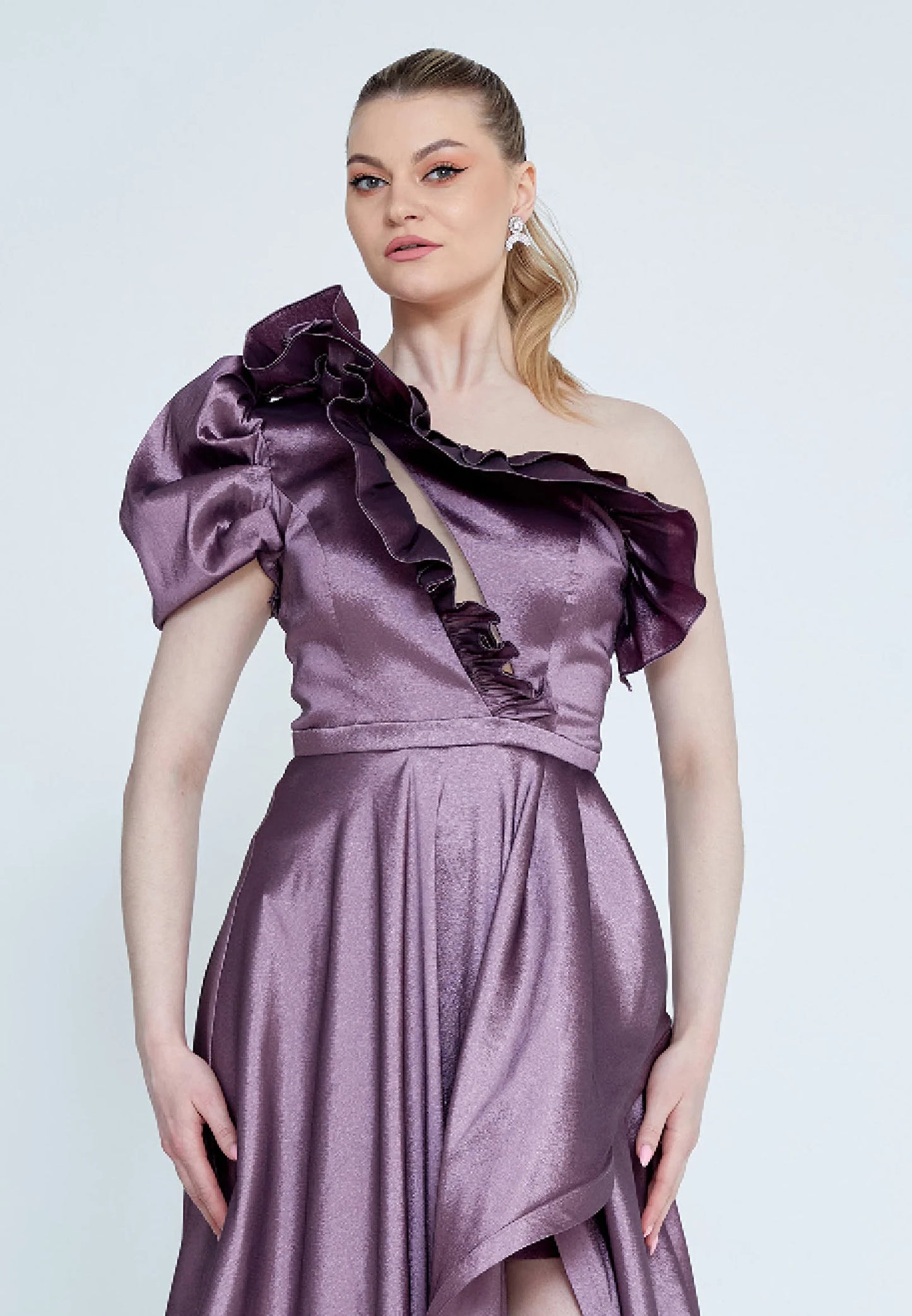 One Shoulder Maxi Polyester A - Line Regular Wedding Guest Dress Unit Price: €38