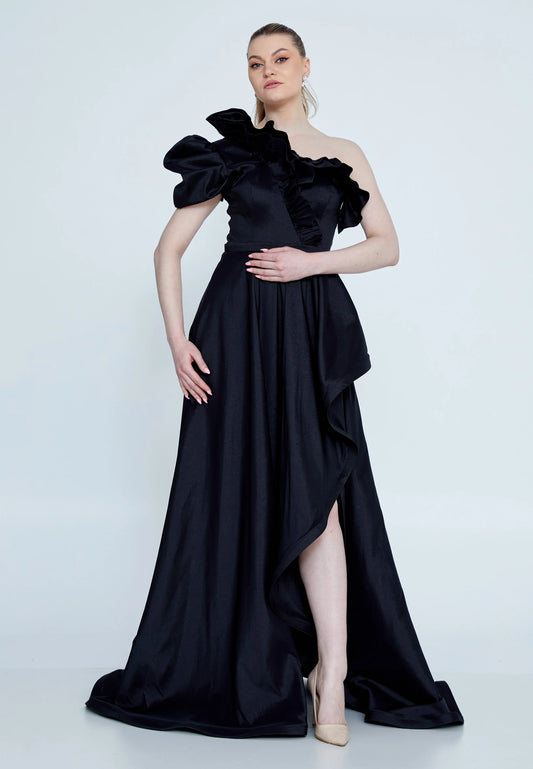 One Shoulder Maxi Polyester A - Line Regular Wedding Guest Dress Unit Price: €38