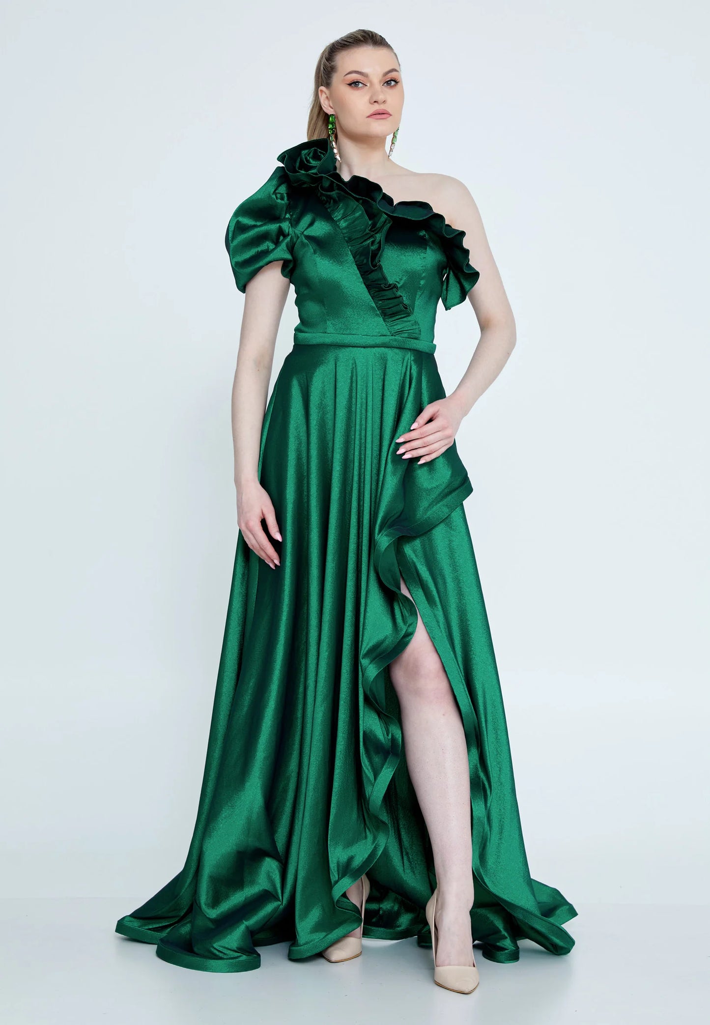 One Shoulder Maxi Polyester A - Line Regular Wedding Guest Dress Unit Price: €38