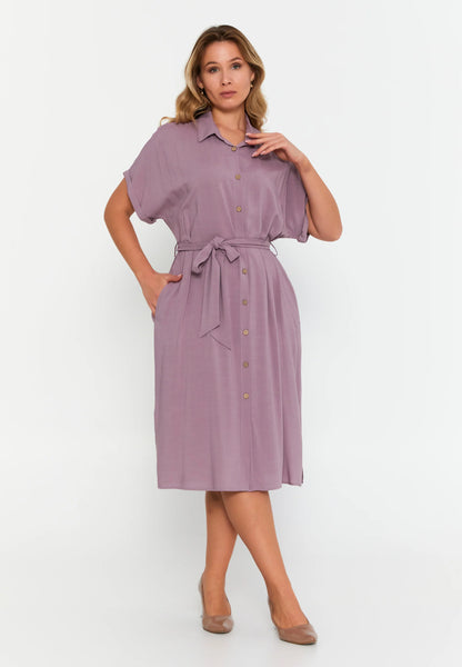 Short Sleeve Midi Viscose Column Plus Size Casual Dress Unit Price: €22