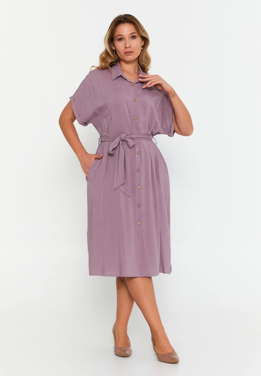 Short Sleeve Midi Viscose Column Plus Size Casual Dress Unit Price: €22
