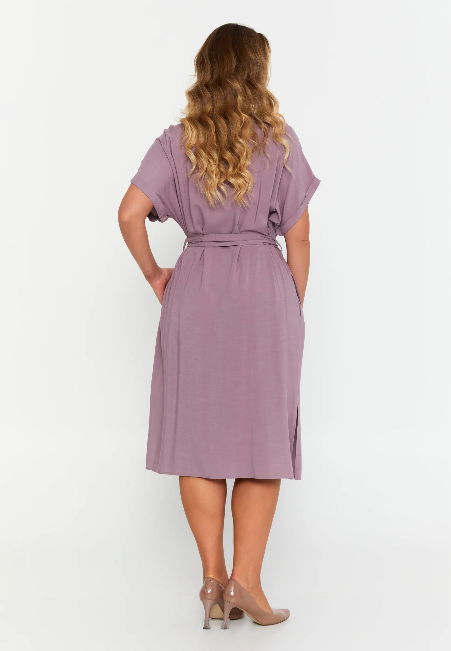 Short Sleeve Midi Viscose Column Plus Size Casual Dress Unit Price: €22