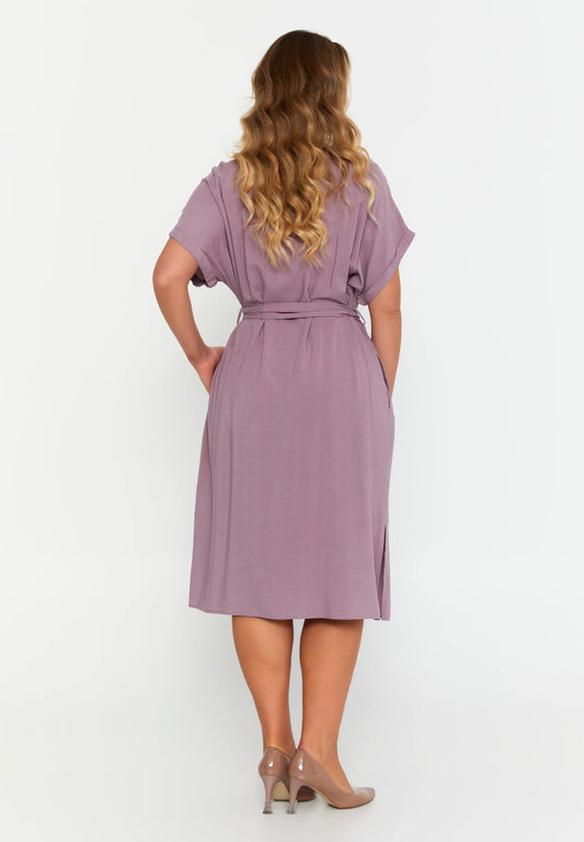 Short Sleeve Midi Viscose Column Plus Size Casual Dress Unit Price: €22