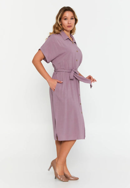 Short Sleeve Midi Viscose Column Plus Size Casual Dress Unit Price: €22