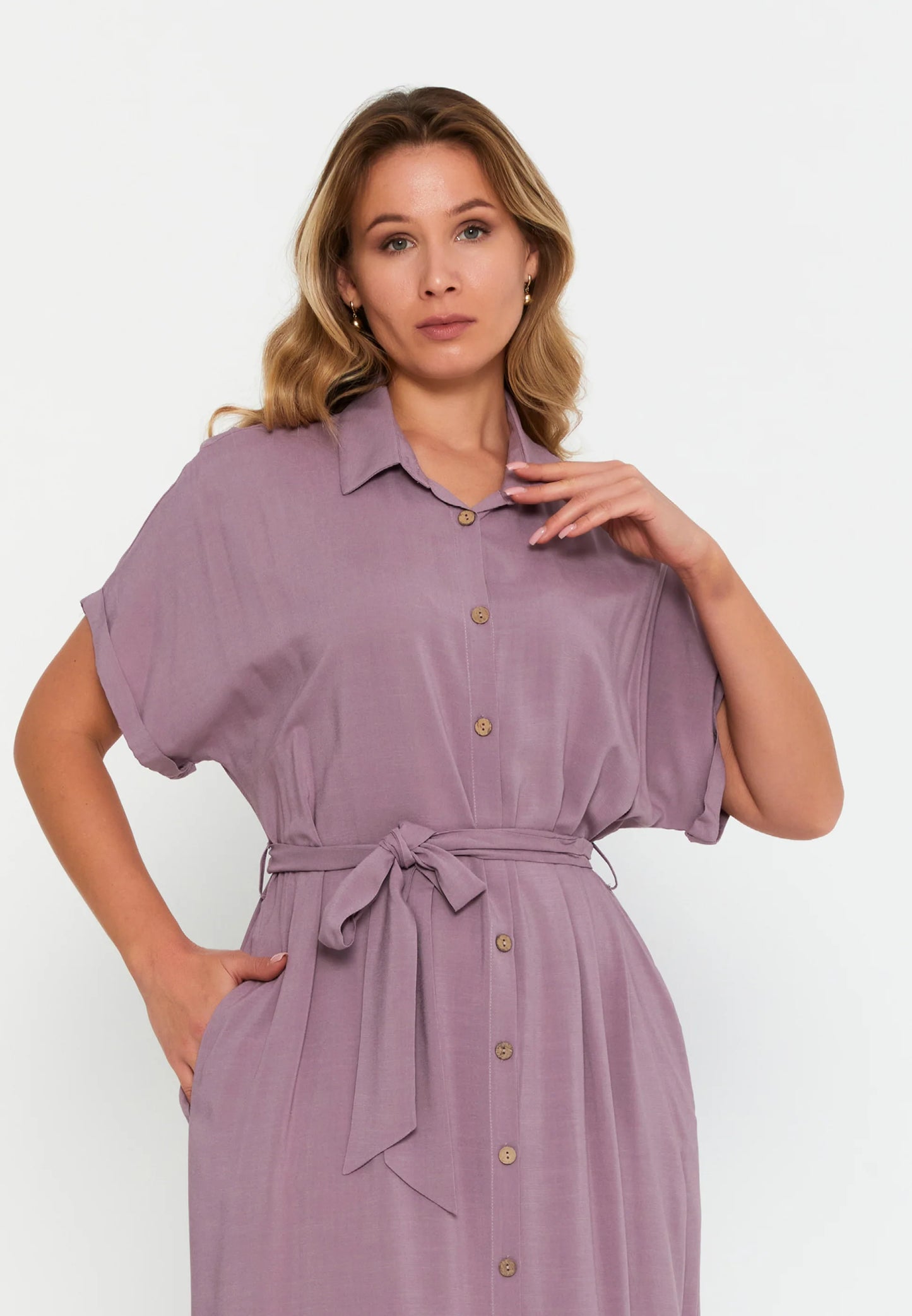 Short Sleeve Midi Viscose Column Plus Size Casual Dress Unit Price: €22