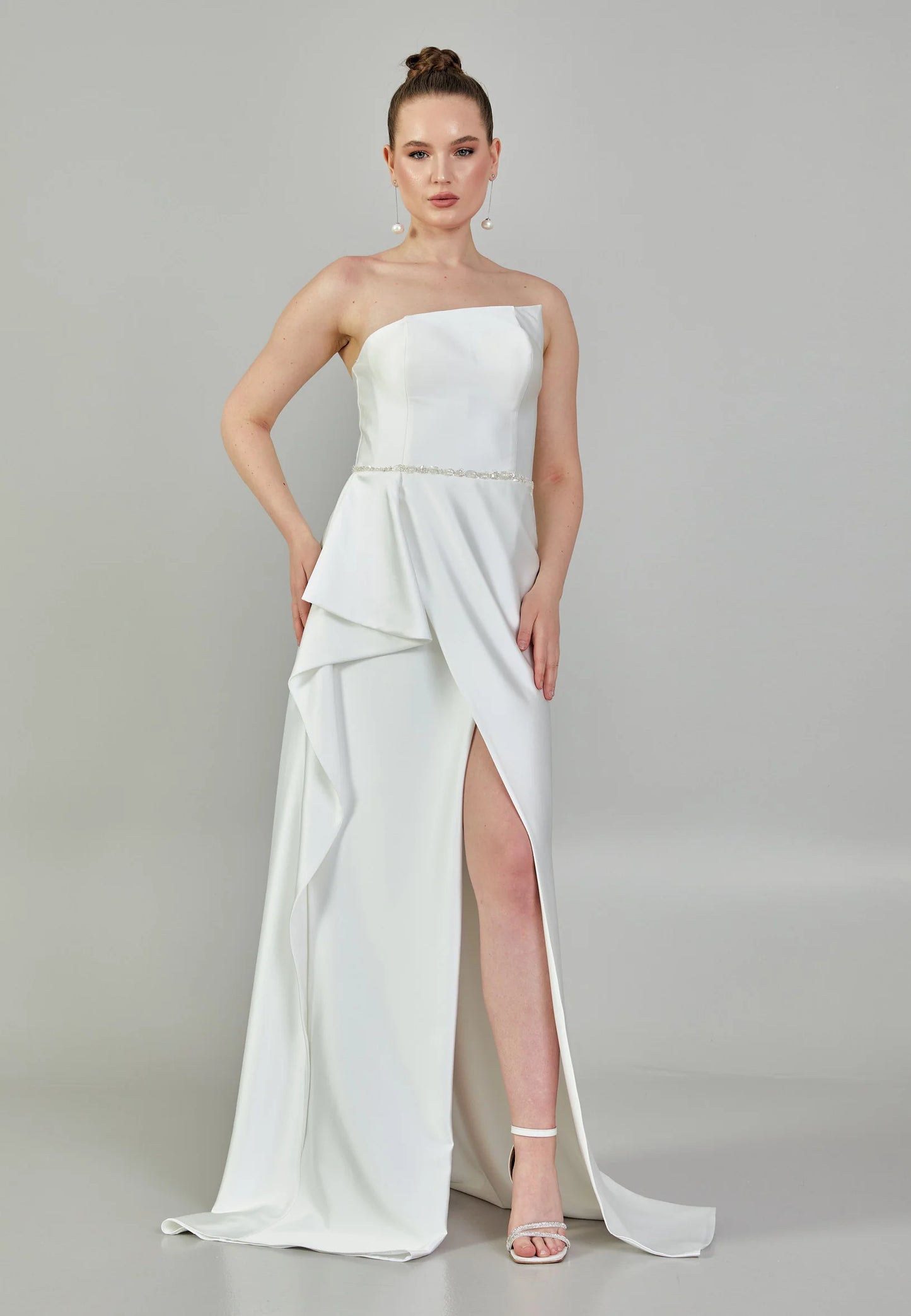 Strapless Maxi Satin Regular Wedding Dress Unit Price: €220