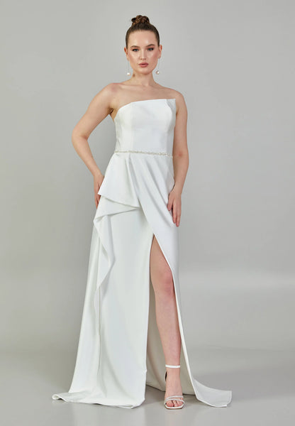 Strapless Maxi Satin Regular Wedding Dress Unit Price: €220