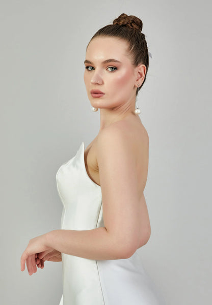 Strapless Maxi Satin Regular Wedding Dress Unit Price: €220