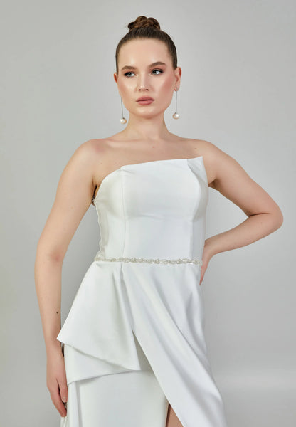 Strapless Maxi Satin Regular Wedding Dress Unit Price: €220