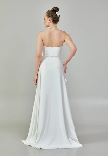 Strapless Maxi Satin Regular Wedding Dress Unit Price: €220