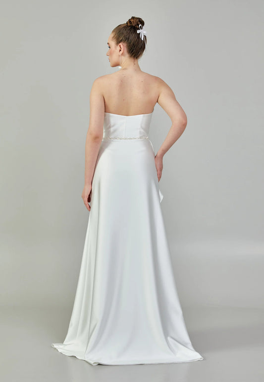 Strapless Maxi Satin Regular Wedding Dress Unit Price: €220
