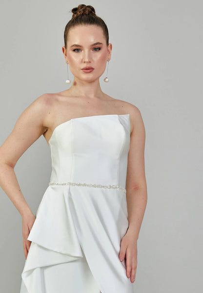 Strapless Maxi Satin Regular Wedding Dress Unit Price: €220