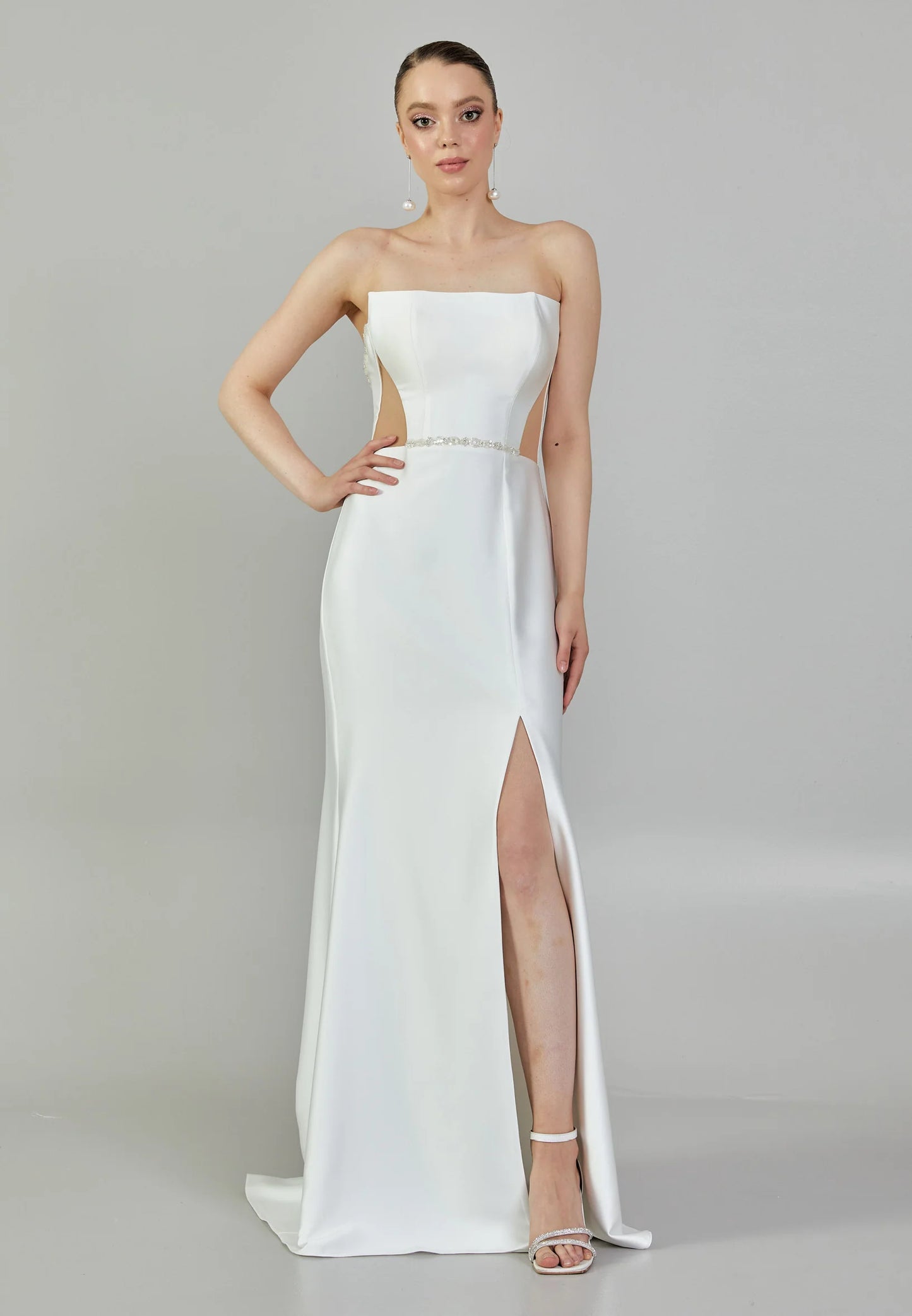 Strapless Maxi Satin Regular Wedding Dress Unit Price: €230