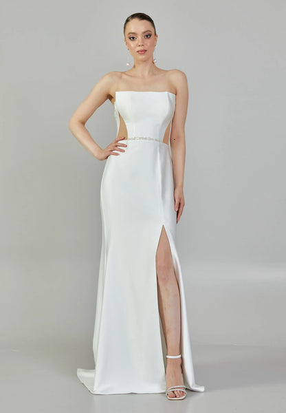 Strapless Maxi Satin Regular Wedding Dress Unit Price: €230