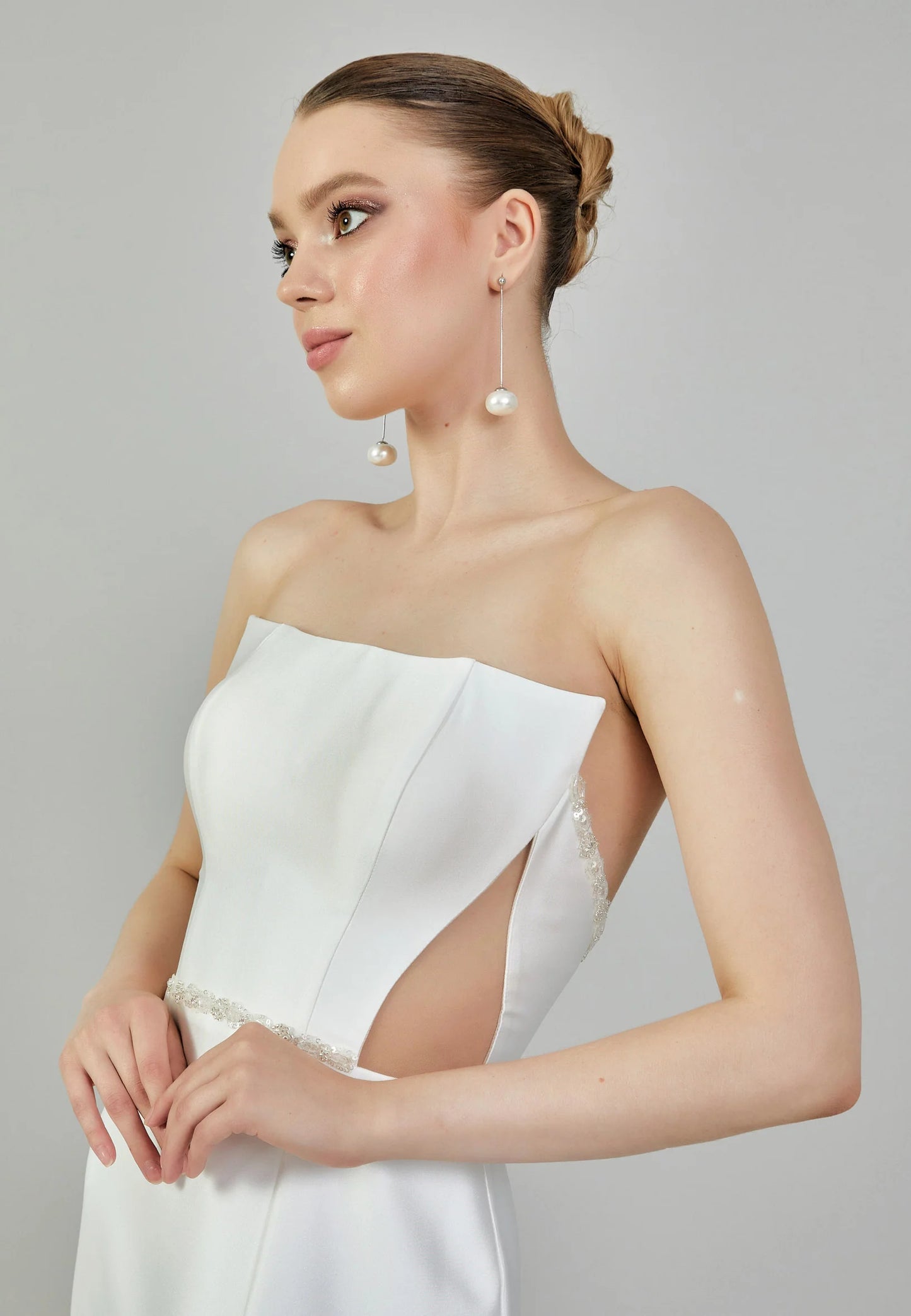 Strapless Maxi Satin Regular Wedding Dress Unit Price: €230