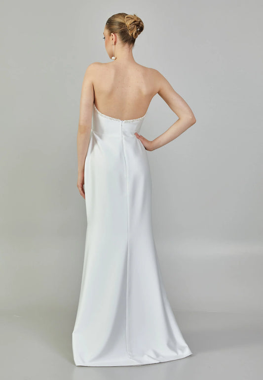 Strapless Maxi Satin Regular Wedding Dress Unit Price: €230