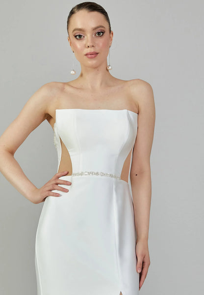 Strapless Maxi Satin Regular Wedding Dress Unit Price: €230