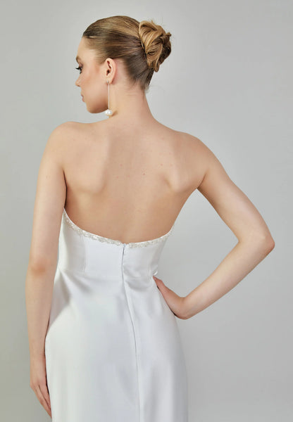 Strapless Maxi Satin Regular Wedding Dress Unit Price: €230