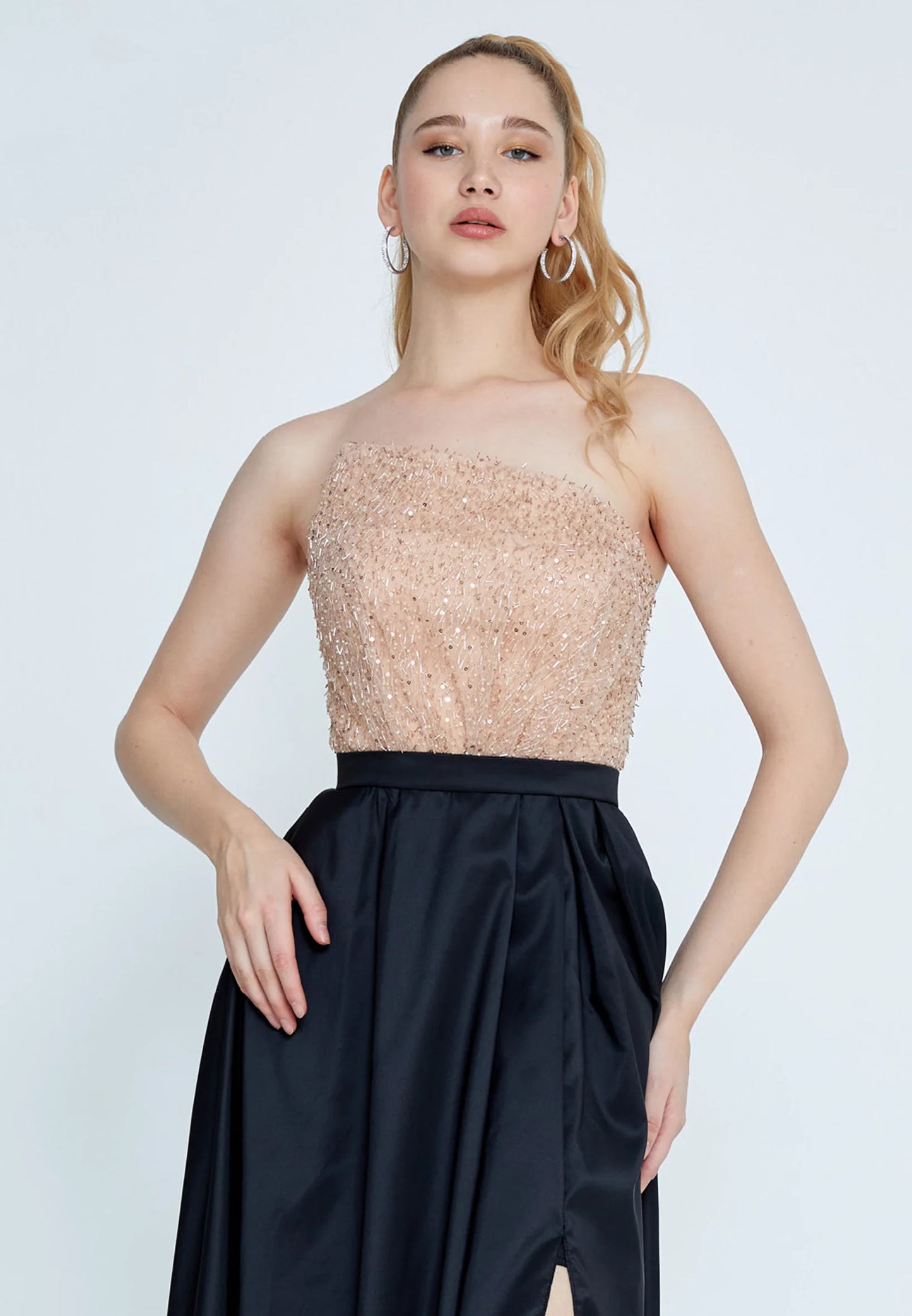 Strapless Maxi Polyester Column Regular Wedding Guest Dress Unit Price: €60