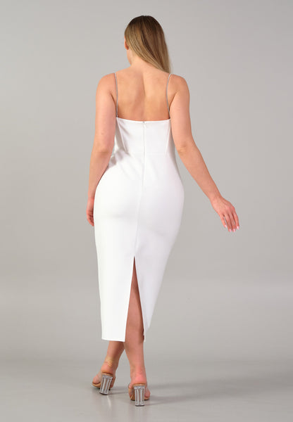 Sleeveless Midi Polyester Column Plus Size Evening Dress Unit Price: €54