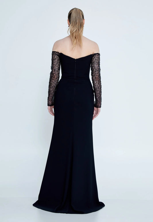 Off Shoulder Maxi Viscose Mermaid Regular Wedding Guest Dress Unit Price: €36