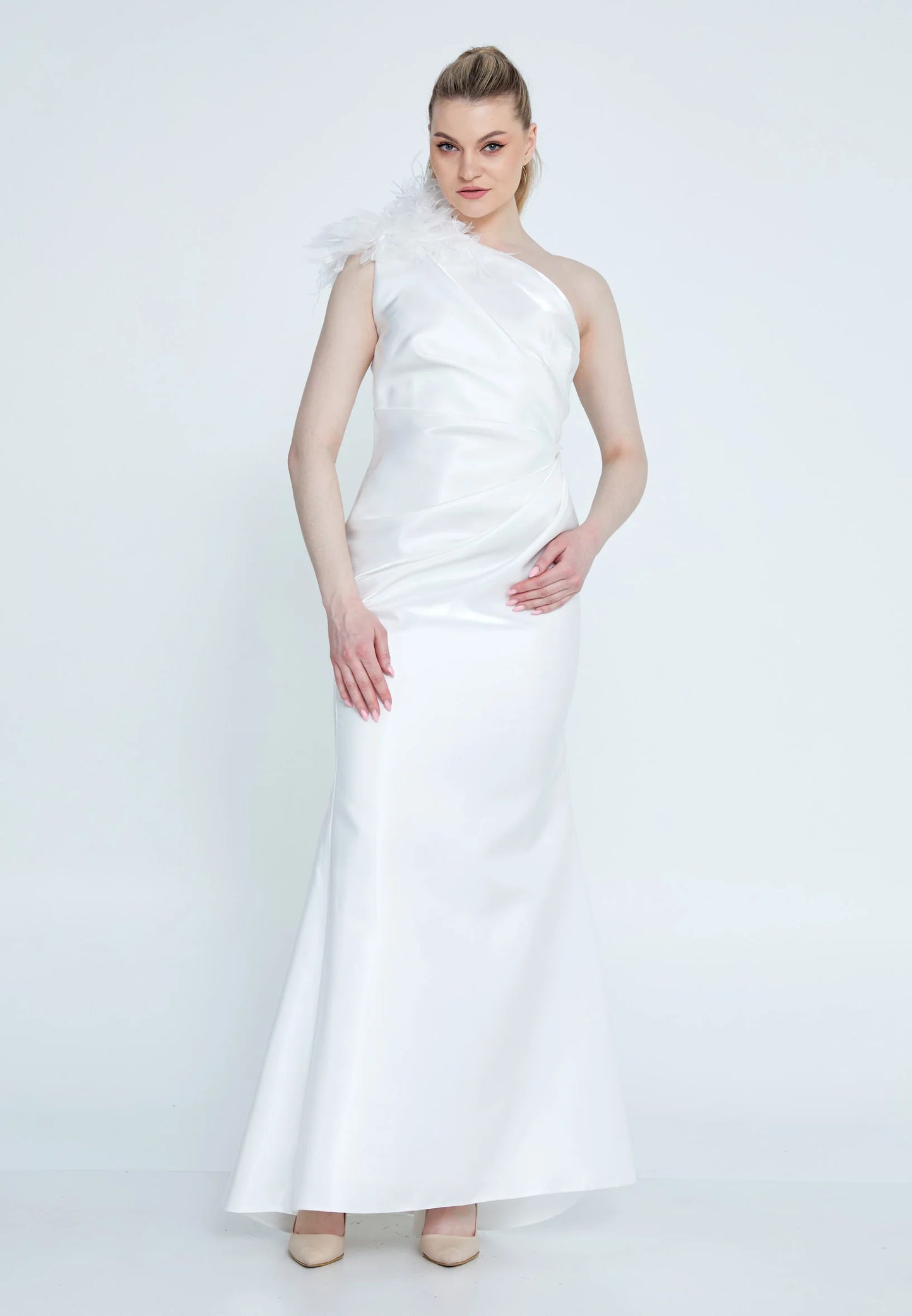 One Shoulder Maxi Polyester Fit & Flare Regular Wedding Guest Dress Unit Price: €49