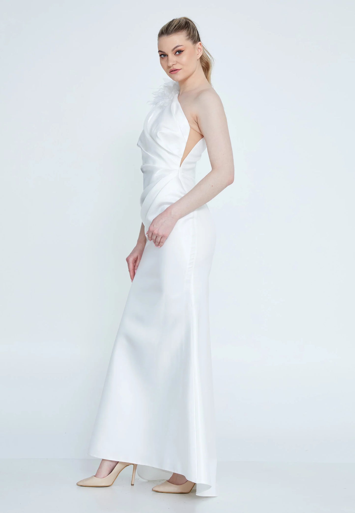 One Shoulder Maxi Polyester Fit & Flare Regular Wedding Guest Dress Unit Price: €49