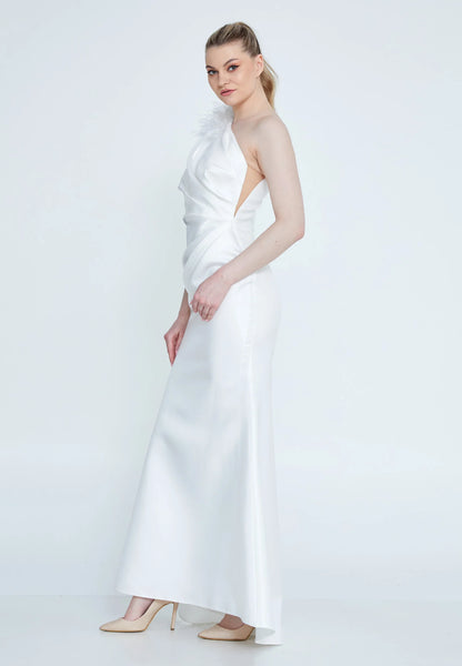 One Shoulder Maxi Polyester Fit & Flare Regular Wedding Guest Dress Unit Price: €49