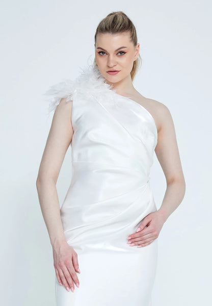 One Shoulder Maxi Polyester Fit & Flare Regular Wedding Guest Dress Unit Price: €49