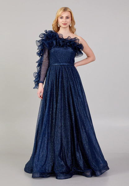 One Shoulder Maxi Tulle A - Line Regular Prom Dress Unit Price: €45