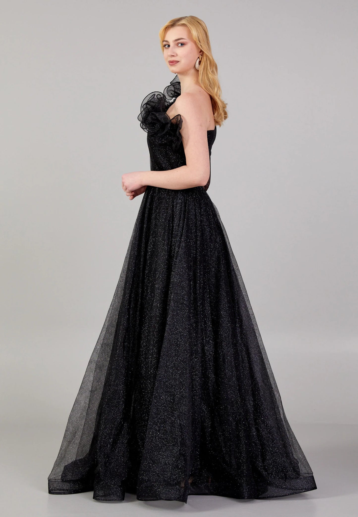 One Shoulder Maxi Tulle A - Line Regular Prom Dress Unit Price: €45