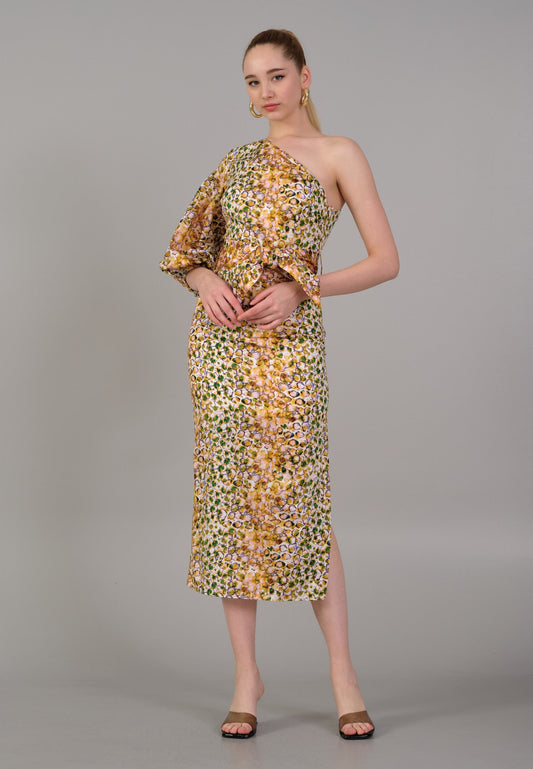 One Shoulder Midi Viscose Column Regular Casual Dress Unit Price: €23